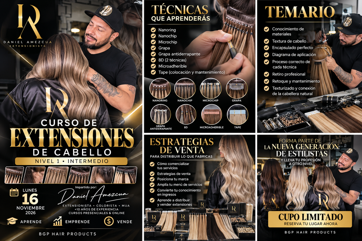 🔥 DOMINA LAS EXTENSIONES DE CABELLO | MASTER CLASS CON DANIEL AMEZCUA