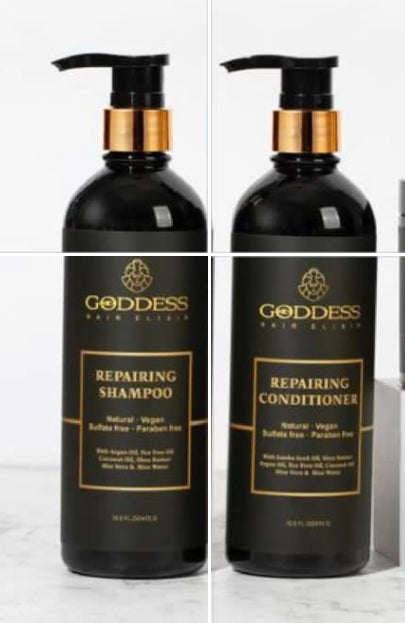 GODDESS HAIR ELIXIR KIT (2) Goddess Repairing Conditioner & Repairing Shampoo 16.9 fl.oz