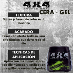 4x4 Cera Gel Para Caballero 4x4 Profesional  35.27 fl. oz.