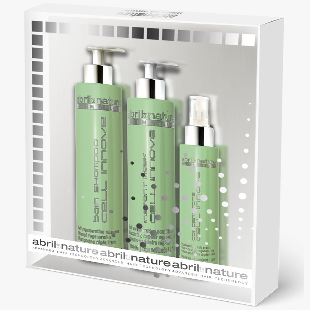 Cell innove  Pack (3) #abriletnature /Bain Shampoo 8.45fl.oz/ Instant mask 6.76 fl.oz/Serum 3.38 fl.oz