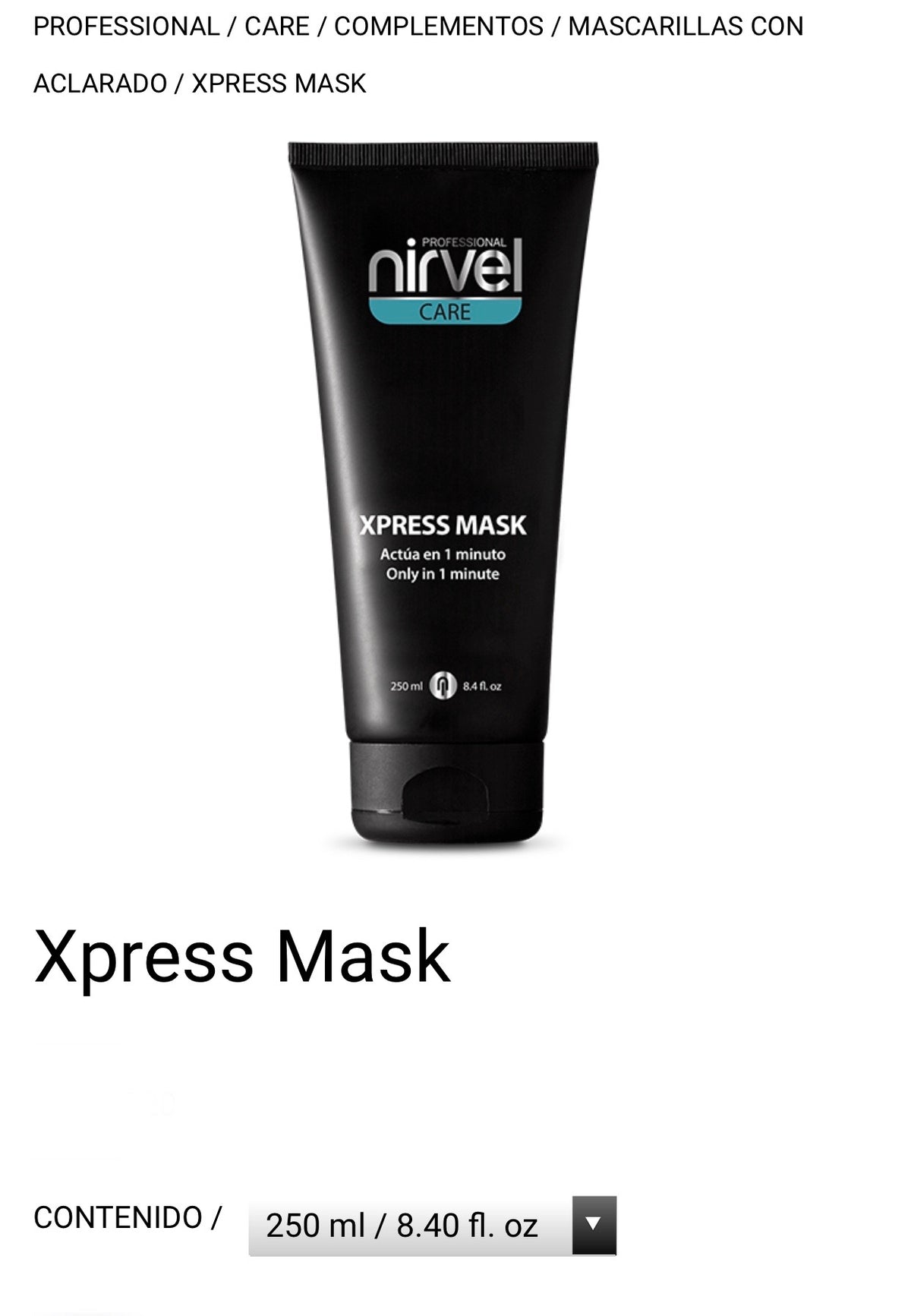 NIRVEL XPRESS MASK 8.4 fl. oz./250ml