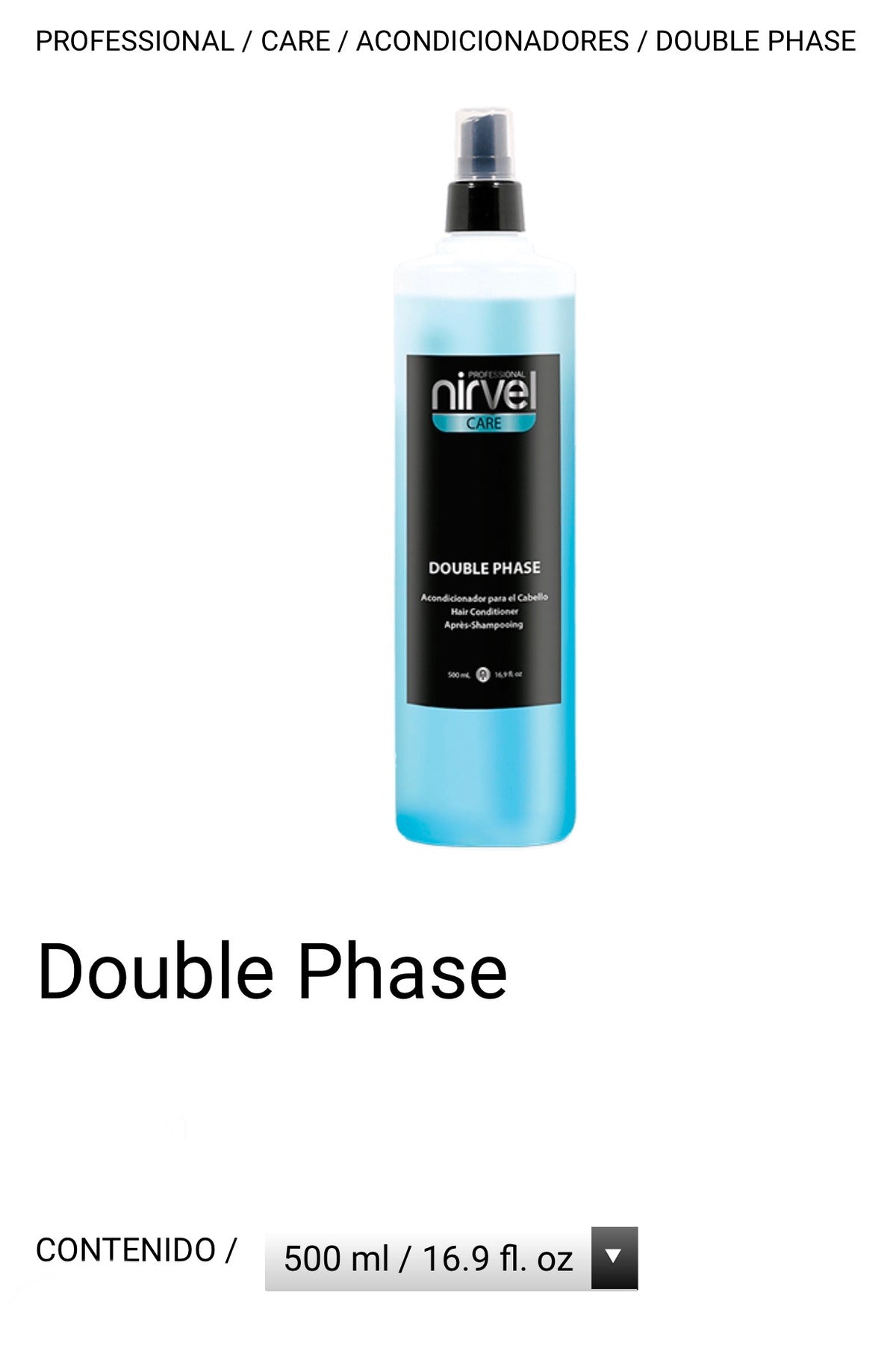 DOUBLE PHASE Nirvel 500ml/16.9 fl. oz