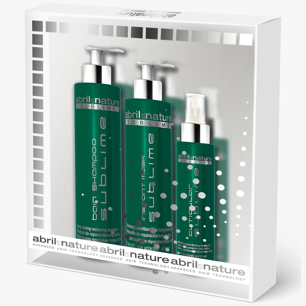 Sublime Pack (3) #abriletnature /Shampoo 8.45fl.oz/ Treatment 6.76 fl.oz/leave in  3.38 fl.oz(cuticular sublime)